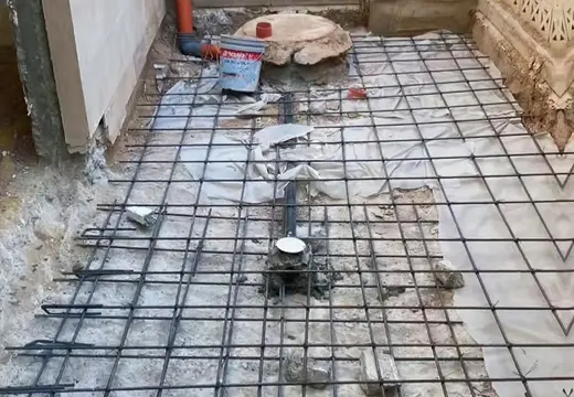 ברזל זיון לפני יציקה